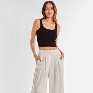 NEW THE NOLI SHOP Women’s Seychelles Relaxed Linen Pants White Size M